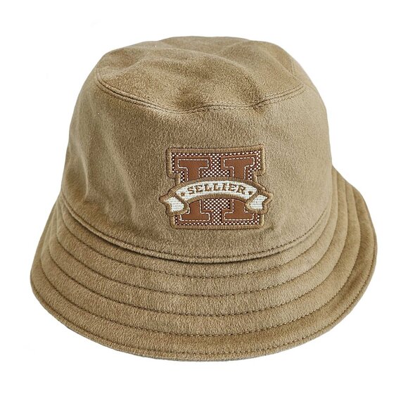 HERMES BEIGE HARPER H SELLIER CASHMERE BUCKET HAT (56) - Picture 1 of 9